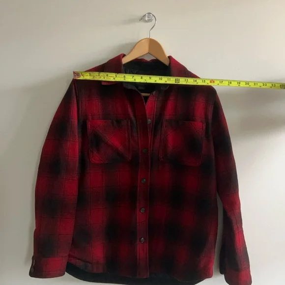 Pendleton red Shirt Jacket Quilted Lining Small - Picture 5 of 10